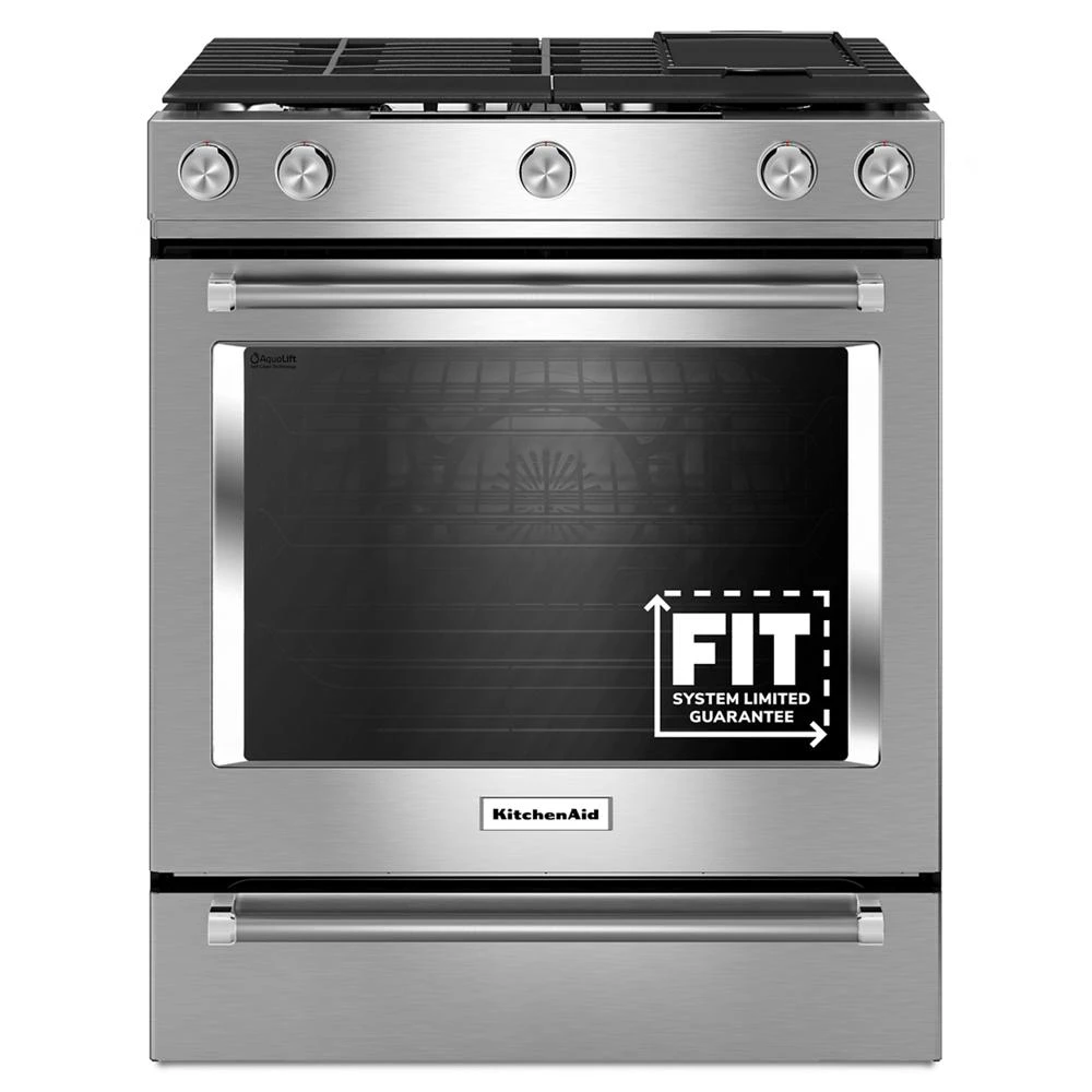 30" 5-Burner Dual Fuel Convection Slide-In Range with Baking Drawer KSDB900ESS