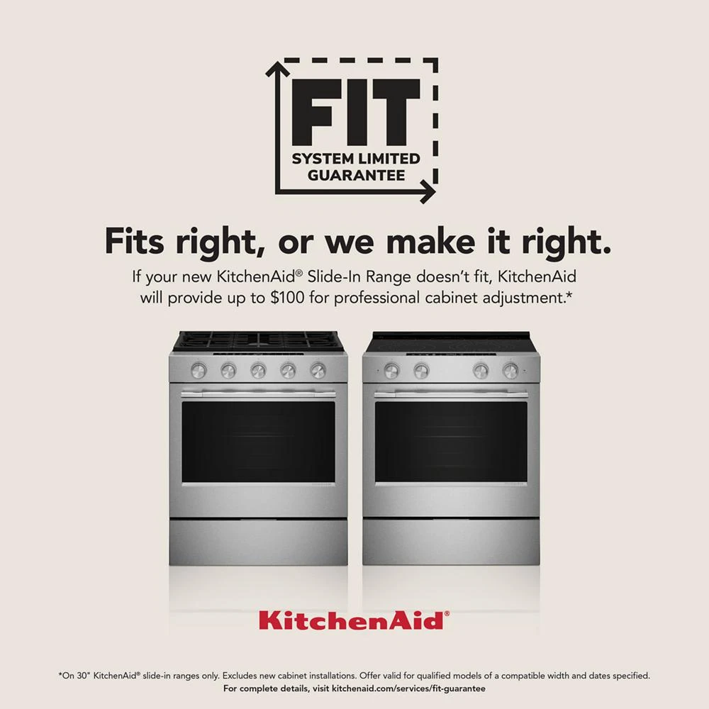 30" 4-Burner Dual Fuel Downdraft Slide-In Range KSDG950ESS