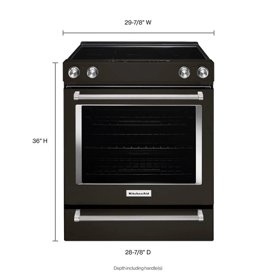 30-Inch 5-Element Electric Slide-In Convection Range KSEG700EBS