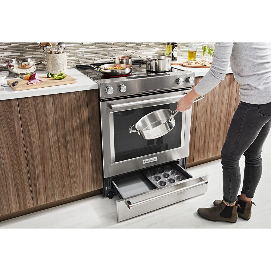 30-inch 5-element Electric Slide-in Convection Range KSEG700ESS