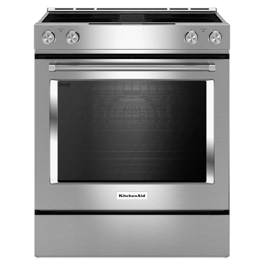 30-Inch 4-Element Electric Downdraft Slide-In Range KSEG950ESS