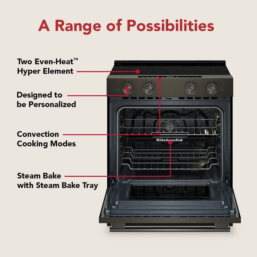 5.3 Cu. Ft. Smart Slide-in Electric Range With Two Even-heat™ Hyper Elements And Convection Cooking Modes KSES530SBE