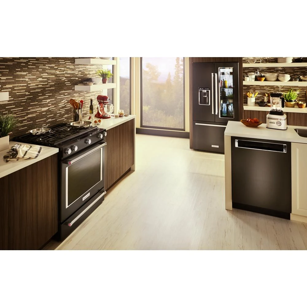 30-Inch 5-Burner Gas Slide-In Convection Range KSGG700EBS