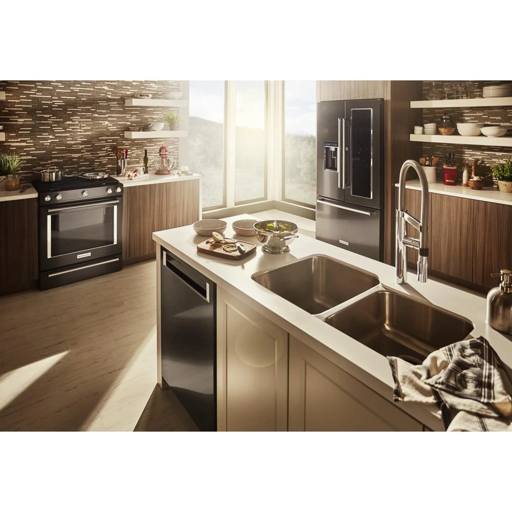 30-Inch 5-Burner Gas Slide-In Convection Range KSGG700EBS