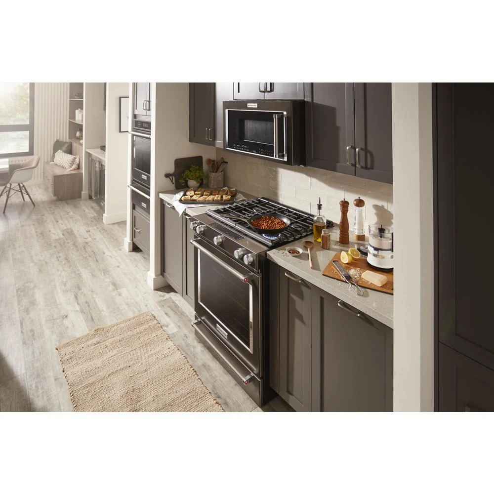30-Inch 5-Burner Gas Slide-In Convection Range KSGG700EBS