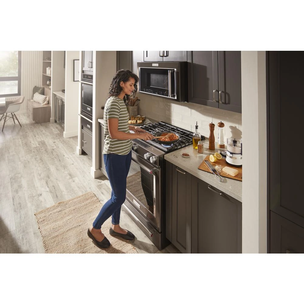 30-Inch 5-Burner Gas Slide-In Convection Range KSGG700EBS
