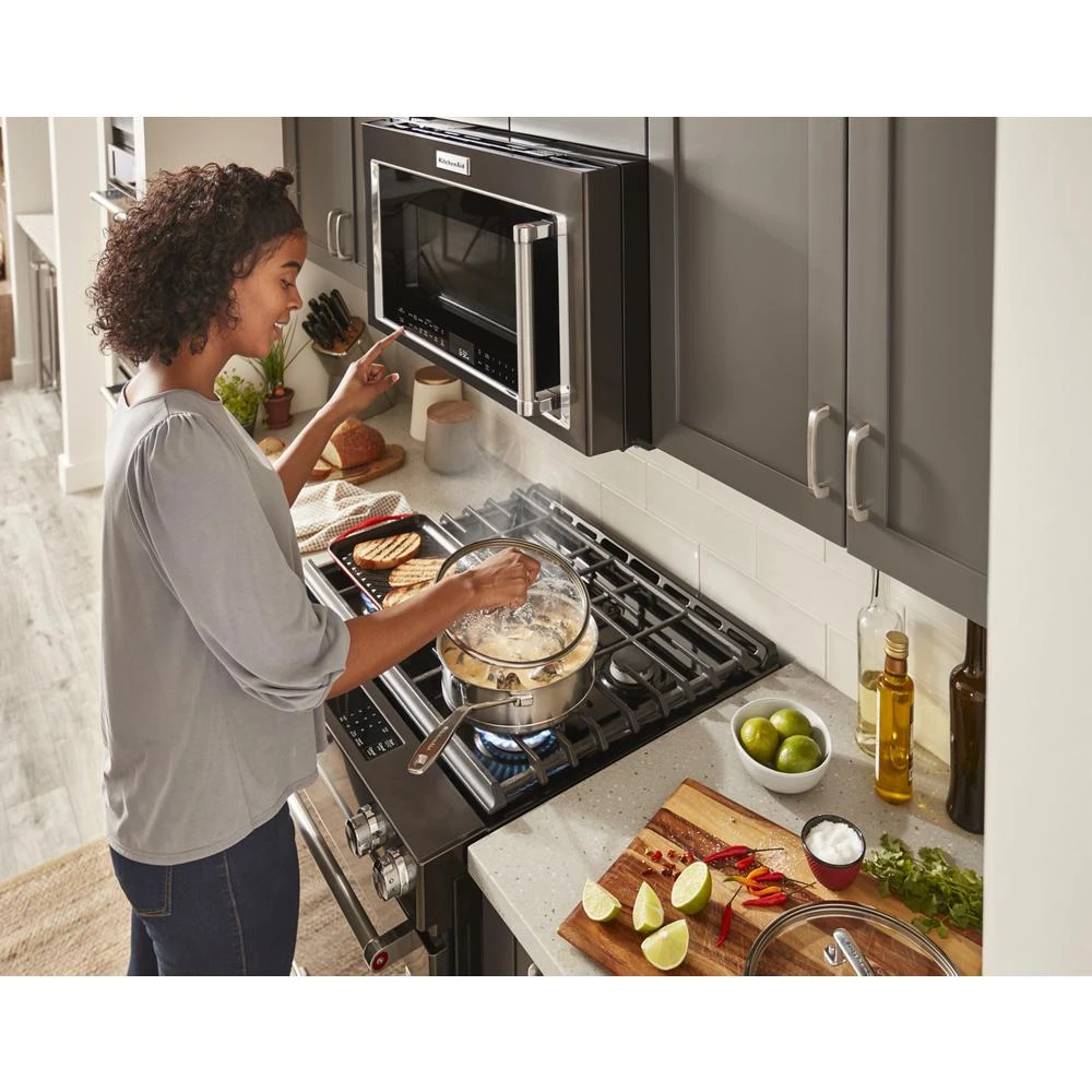 30-Inch 5-Burner Gas Slide-In Convection Range KSGG700EBS