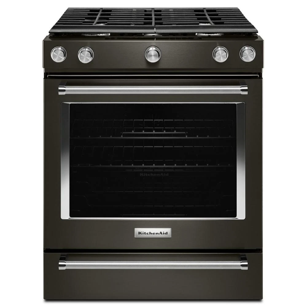 30-Inch 5-Burner Gas Slide-In Convection Range KSGG700EBS