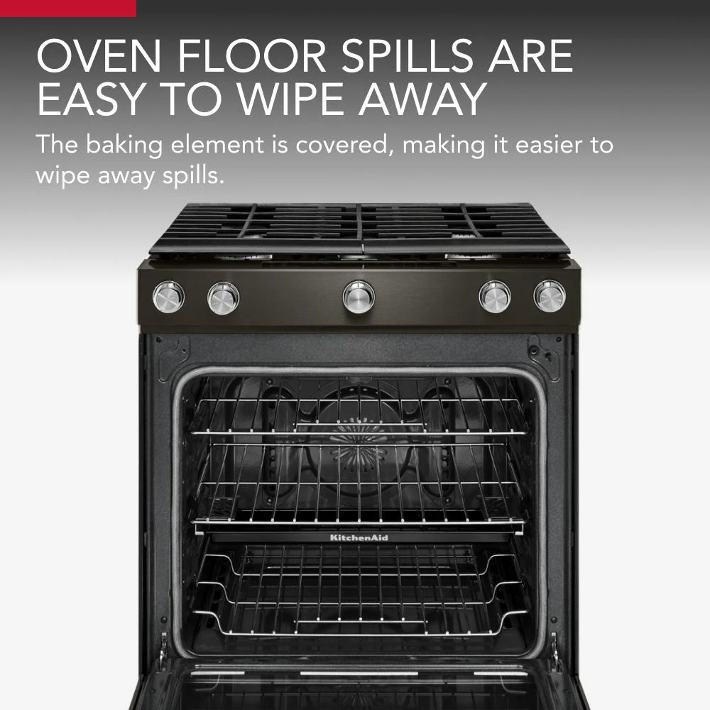 30-Inch 5-Burner Gas Slide-In Convection Range KSGG700EBS