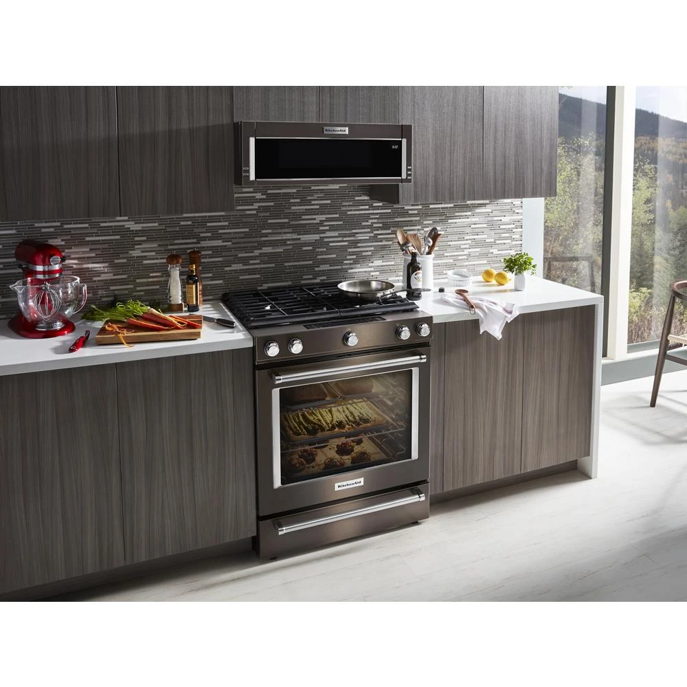 30-Inch 5-Burner Gas Slide-In Convection Range KSGG700EBS