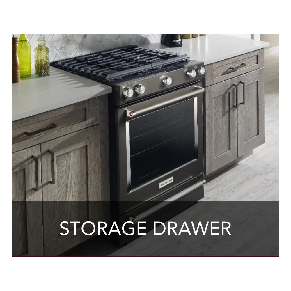30-Inch 5-Burner Gas Slide-In Convection Range KSGG700EBS