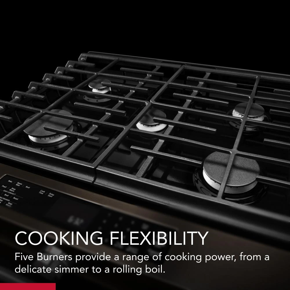 30-Inch 5-Burner Gas Slide-In Convection Range KSGG700EBS