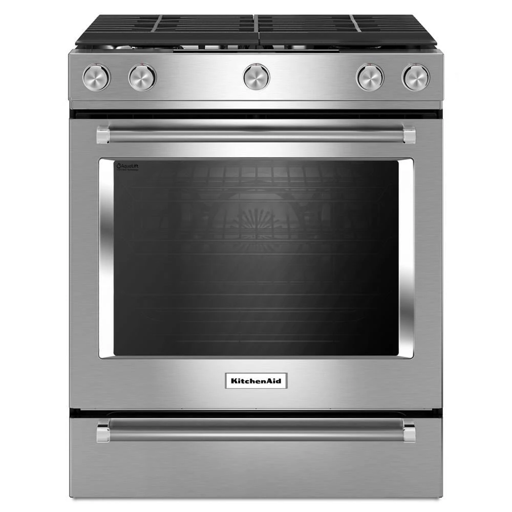 30-Inch 5-Burner Gas Slide-In Convection Range KSGG700ESS