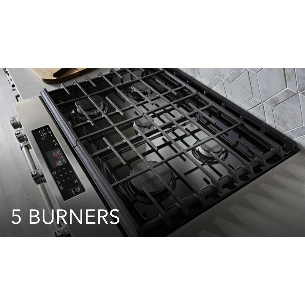 30-Inch 5-Burner Gas Slide-In Convection Range KSGG700ESS