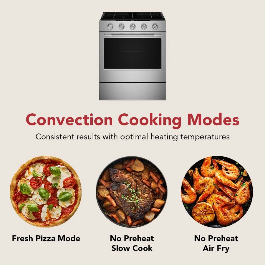5.0 Cu. Ft. Smart Slide-in Gas Range with Convection Cooking Modes and 2-in-1 Burner KSGS530SJP