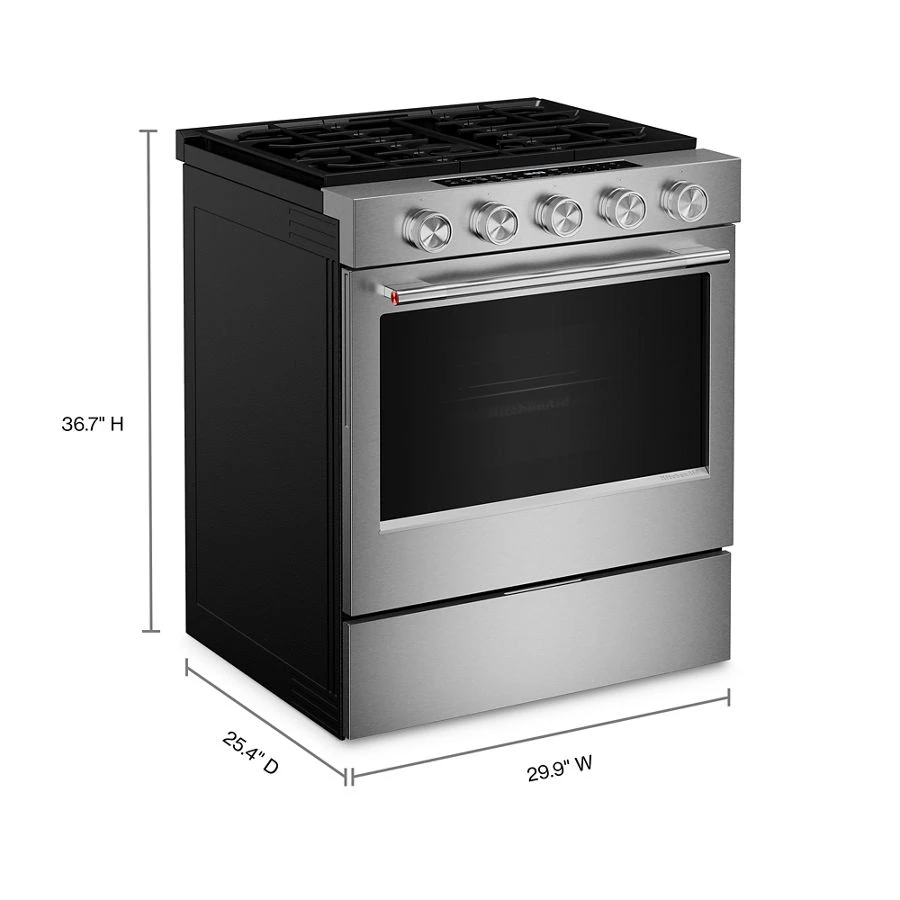 5.0 Cu. Ft. Smart Slide-in Gas Range with Convection Cooking Modes and 2-in-1 Burner KSGS530SPS