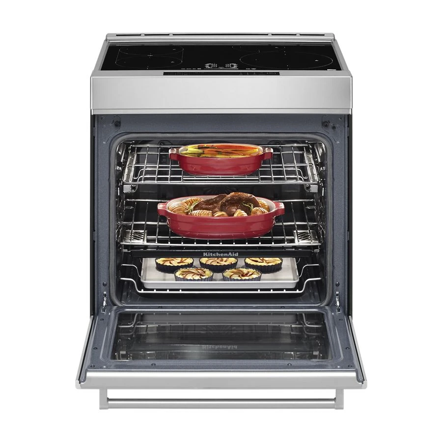 30-Inch 4-Element Induction Slide-In Convection Range with Air Fry KSIS730PSS