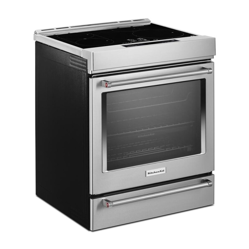 KitchenAid 30-Inch 4-Element Induction Slide-In Convection Range with Air Fry Stainless Steel KSIS730PSS Picture 1