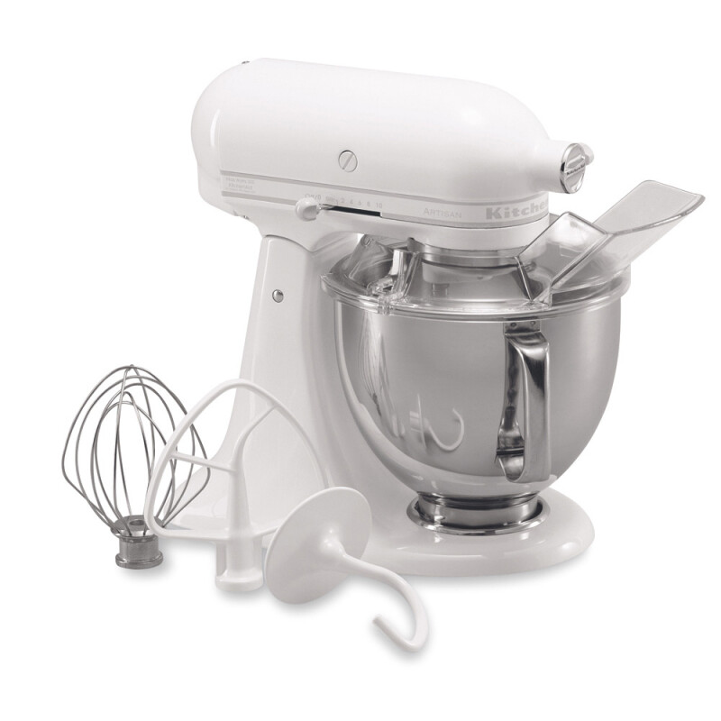 KitchenAid Artisan Series 5 Quart Tilt-Head Stand Mixer White-on-White KSM150PSWW Picture 1