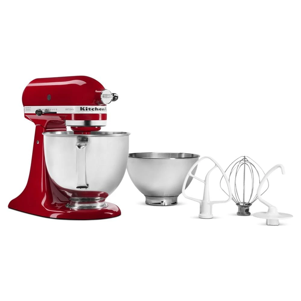 Value Bundle Artisan Series 5 Quart Tilt-Head Stand Mixer with additional 3 Quart bowl KSM150TBER