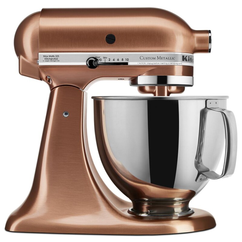 KitchenAid Custom Metallic Series 5 Quart Tilt-Head Stand Mixer Satin Copper KSM152PSCP Picture 1