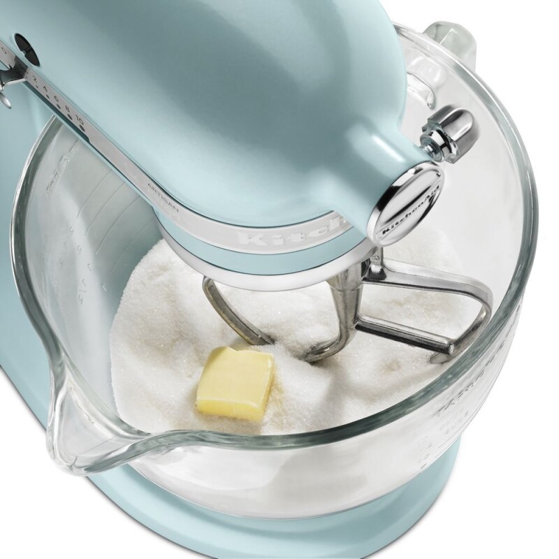 Artisan Design Series 5 Quart Tilt-Head Stand Mixer with Glass Bowl KSM155GBAZ