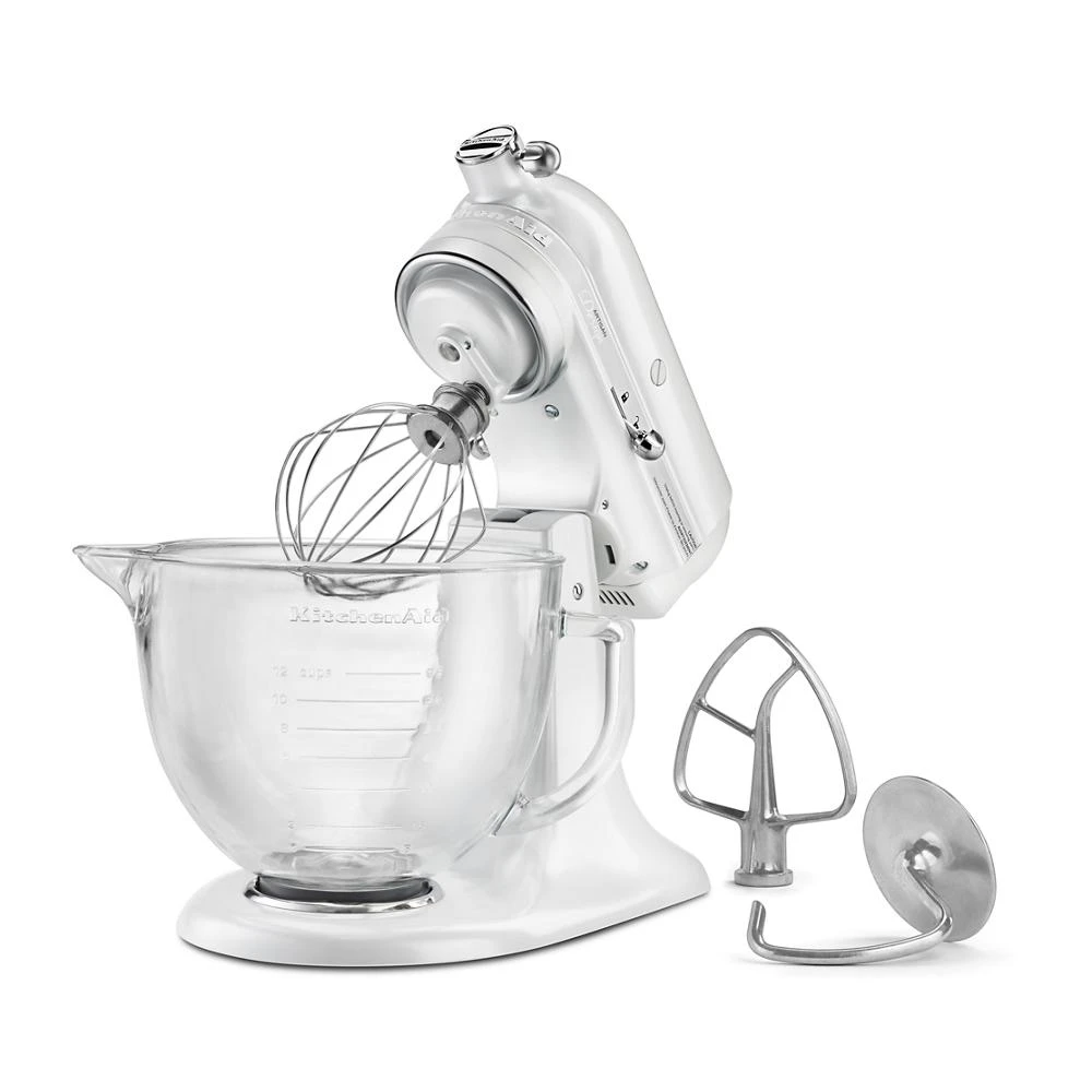 Artisan Design Series 5 Quart Tilt-Head Stand Mixer with Glass Bowl KSM155GBFP