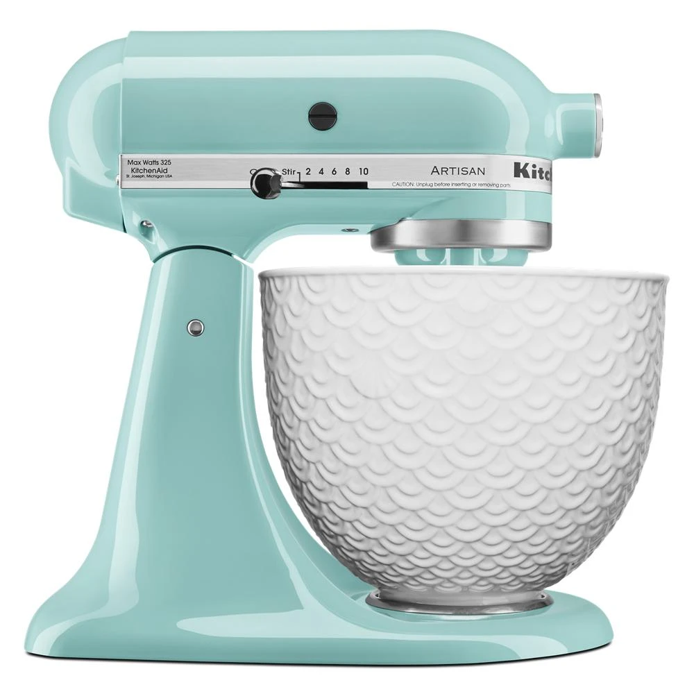 Artisan Series Tilt-Head Stand Mixer with White Mermaid Lace Bowl KSM156WMAQ