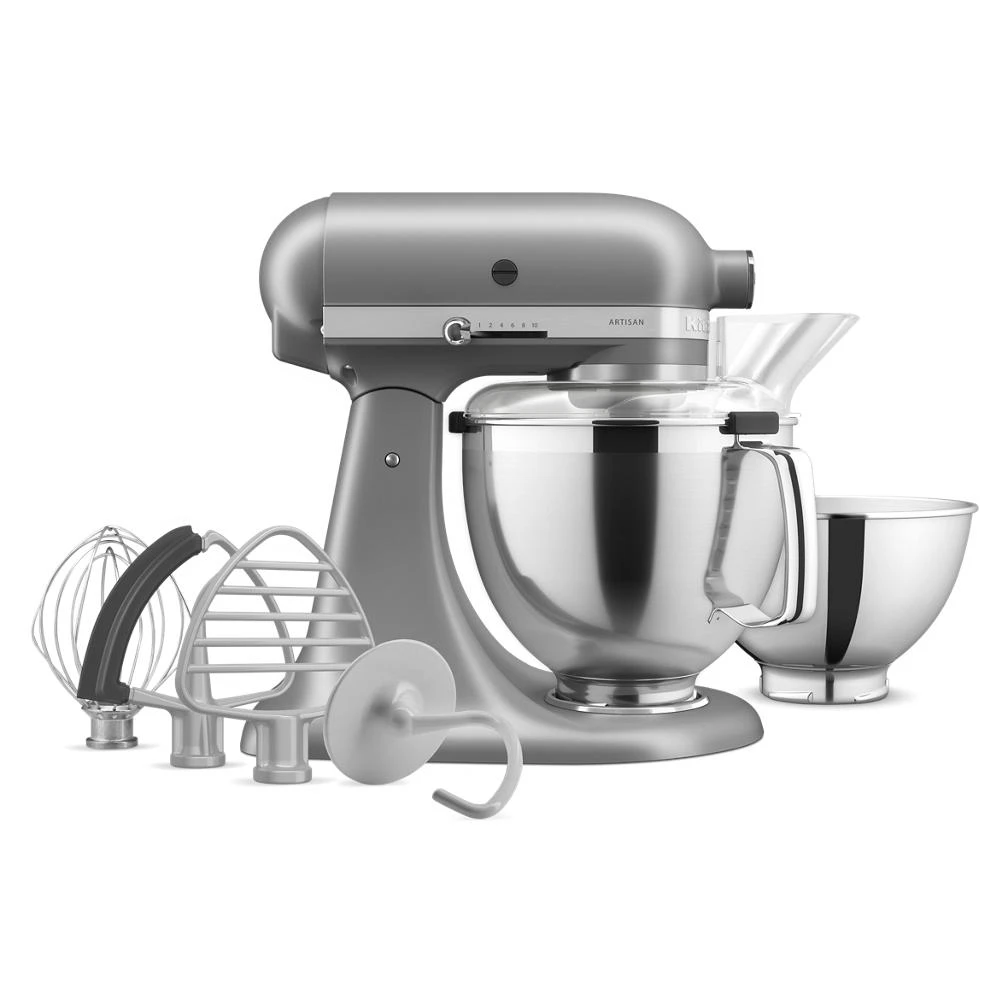 Artisan Series 5 Quart Tilt-Head Stand Mixer with Premium Accessory Pack KSM195PSCU