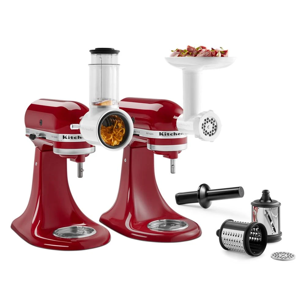 Food Grinder + Fresh Prep Slicer/Shredder Attachment Bundle KSM2VSGA