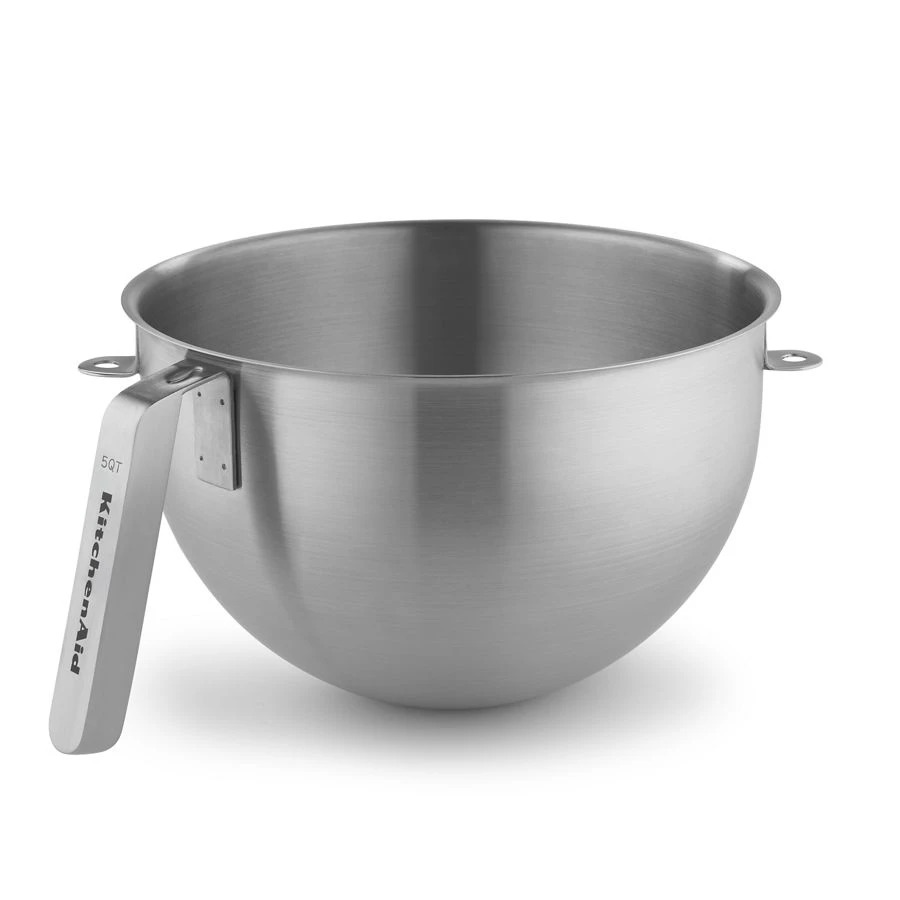 5 Quart NSF Certified Polished Stainless Steel Bowl with J Hook Handle KSMC5QBOWL