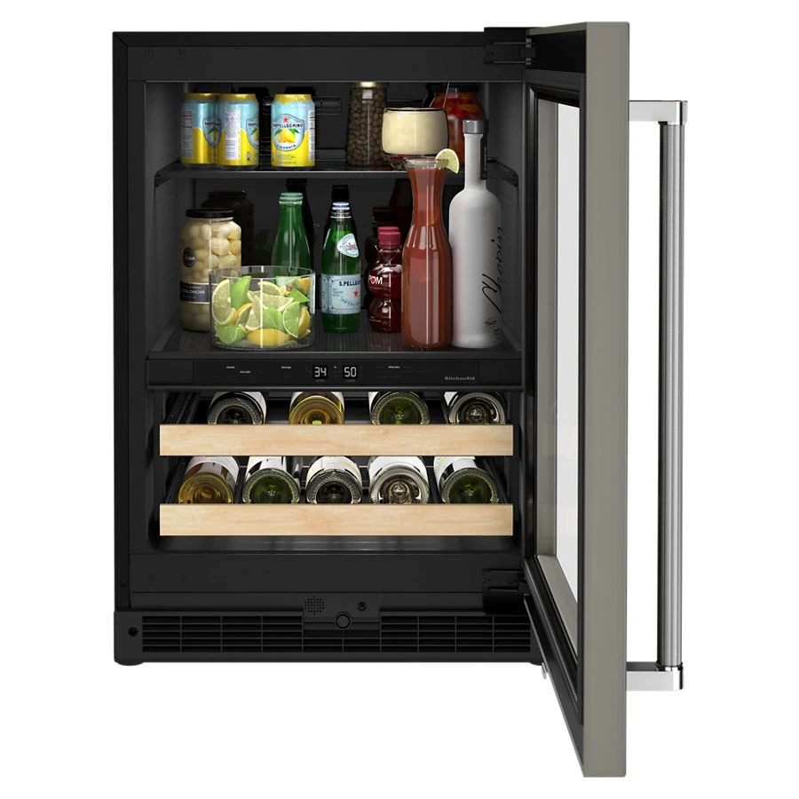 24" Panel-Ready Beverage Center with Wood-Front Racks KUBR214KPA
