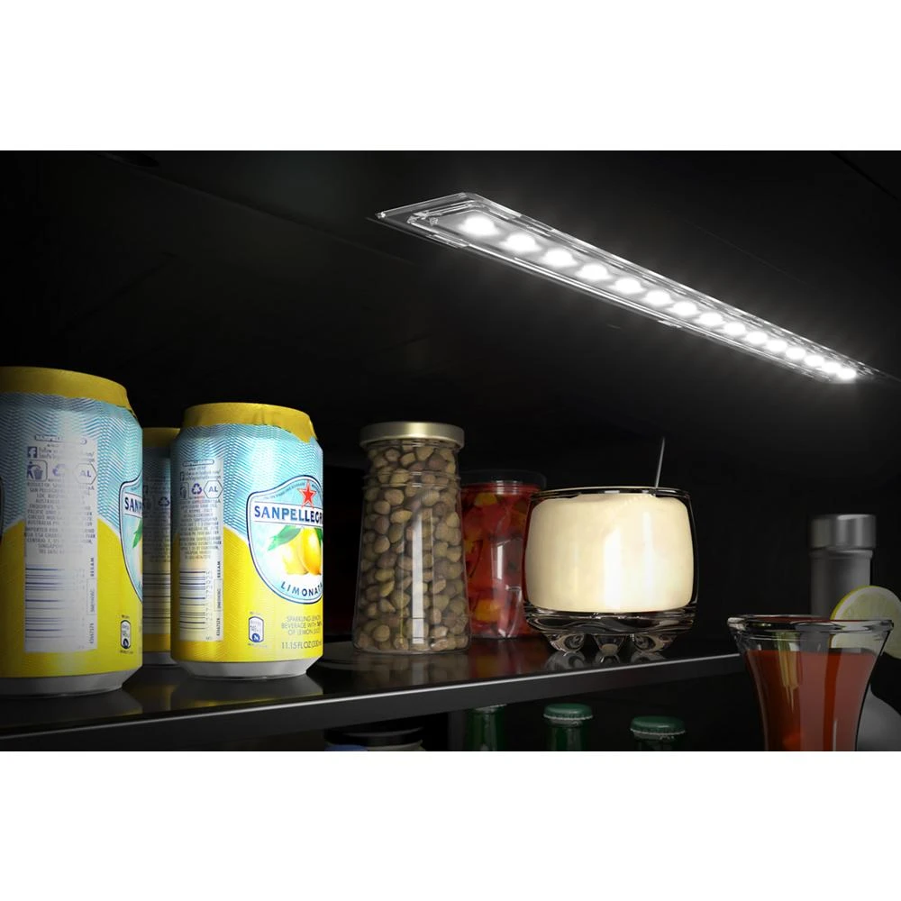 24" Beverage Center with Glass Door and Wood-Front Racks KUBR214KSB