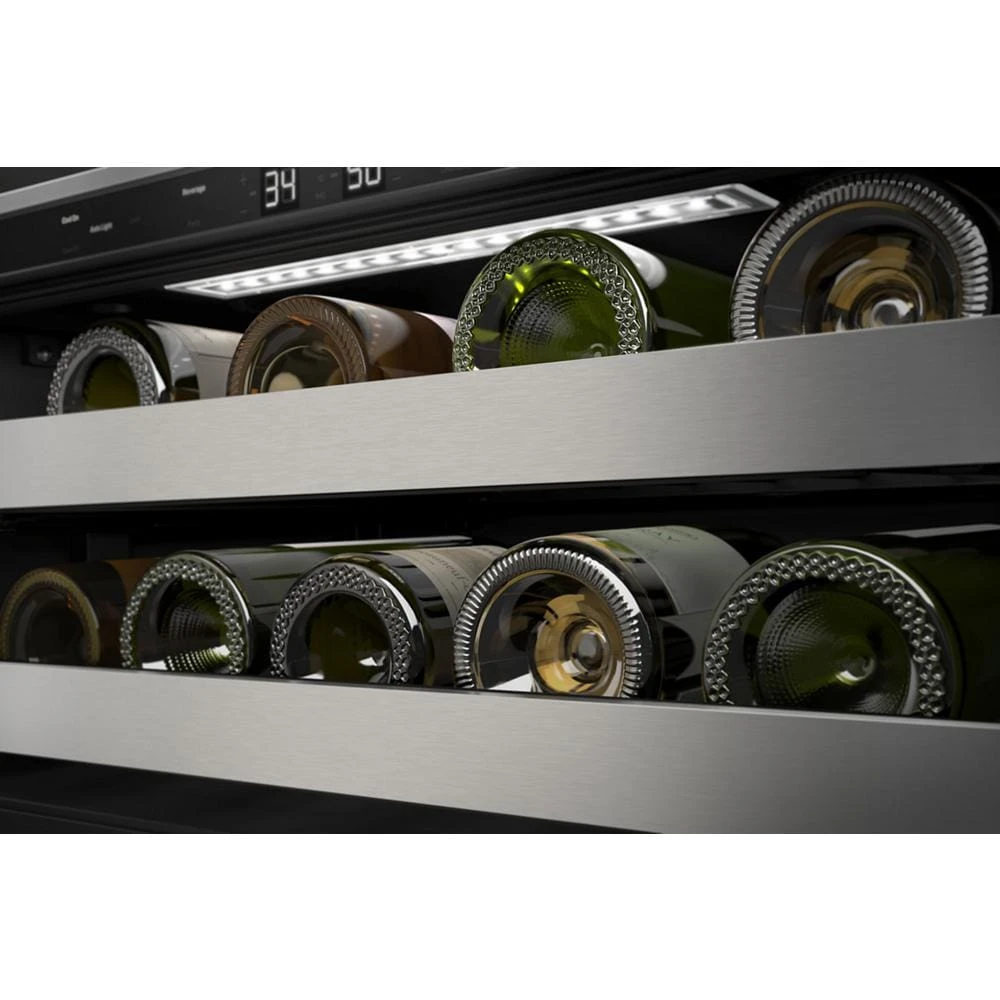 24" Beverage Center with Glass Door and Metal-Front Racks KUBR314KSS