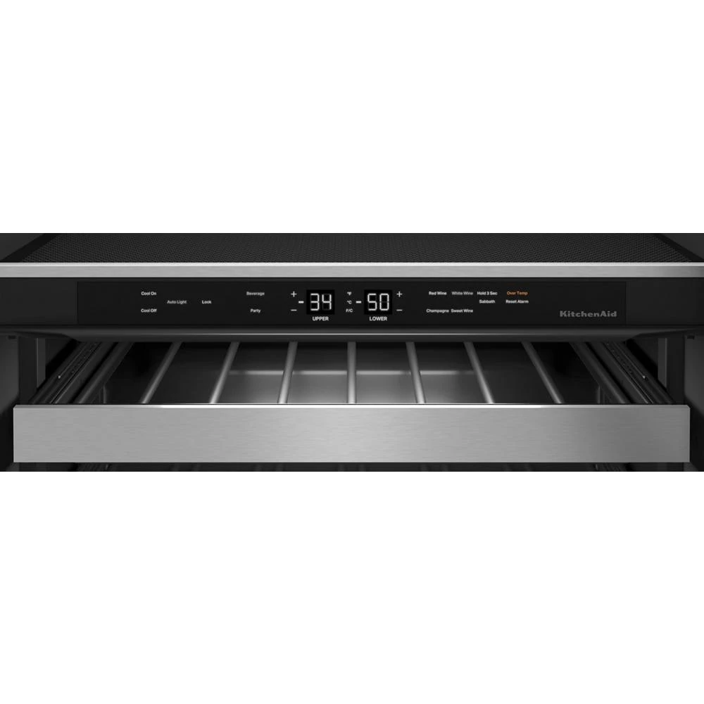 24" Beverage Center with Glass Door and Metal-Front Racks KUBR314KSS