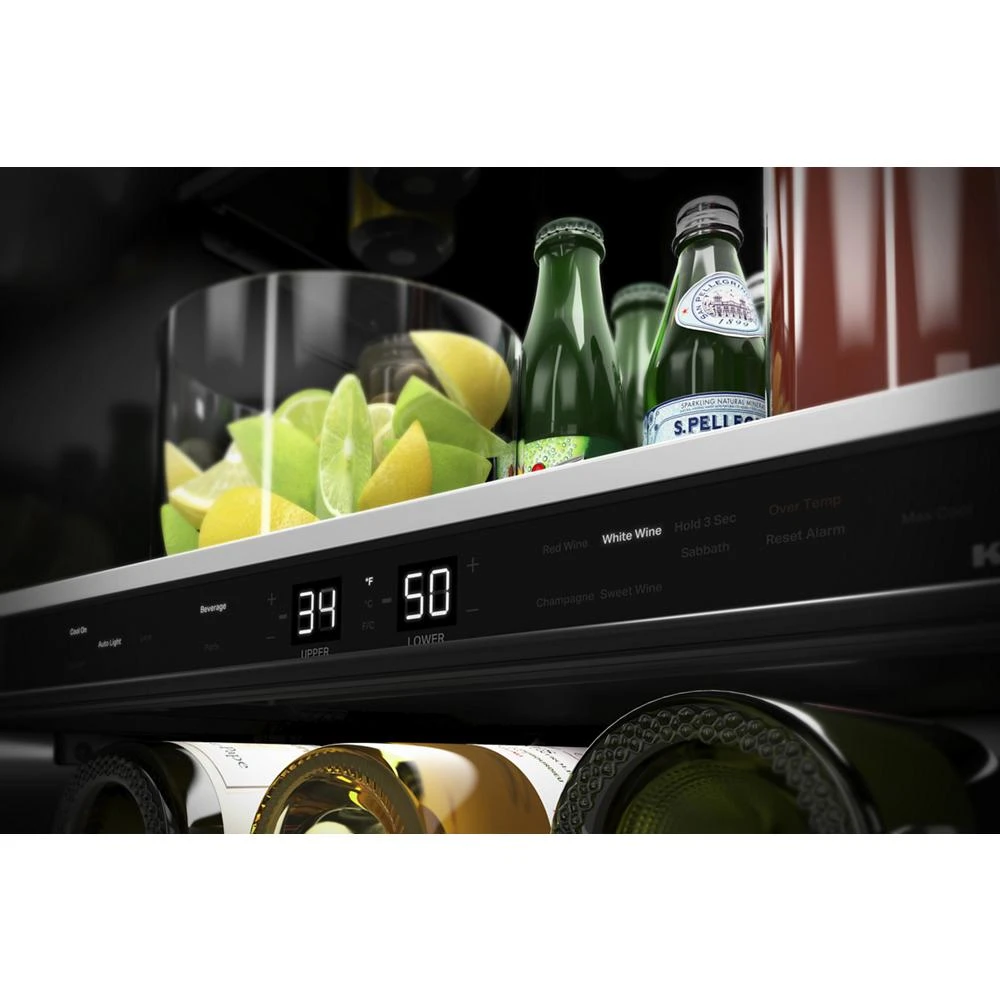 24" Beverage Center with Glass Door and Metal-Front Racks KUBR314KSS