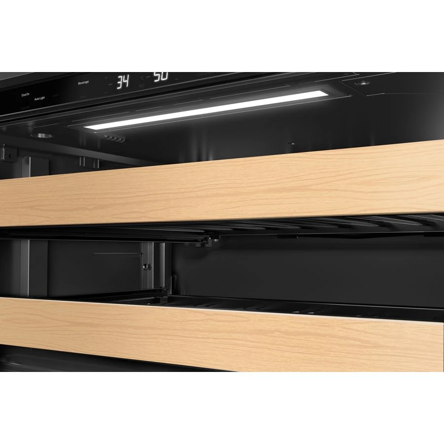 24" Beverage Center with Glass Door and Wood-Front Racks KUBR524SPS