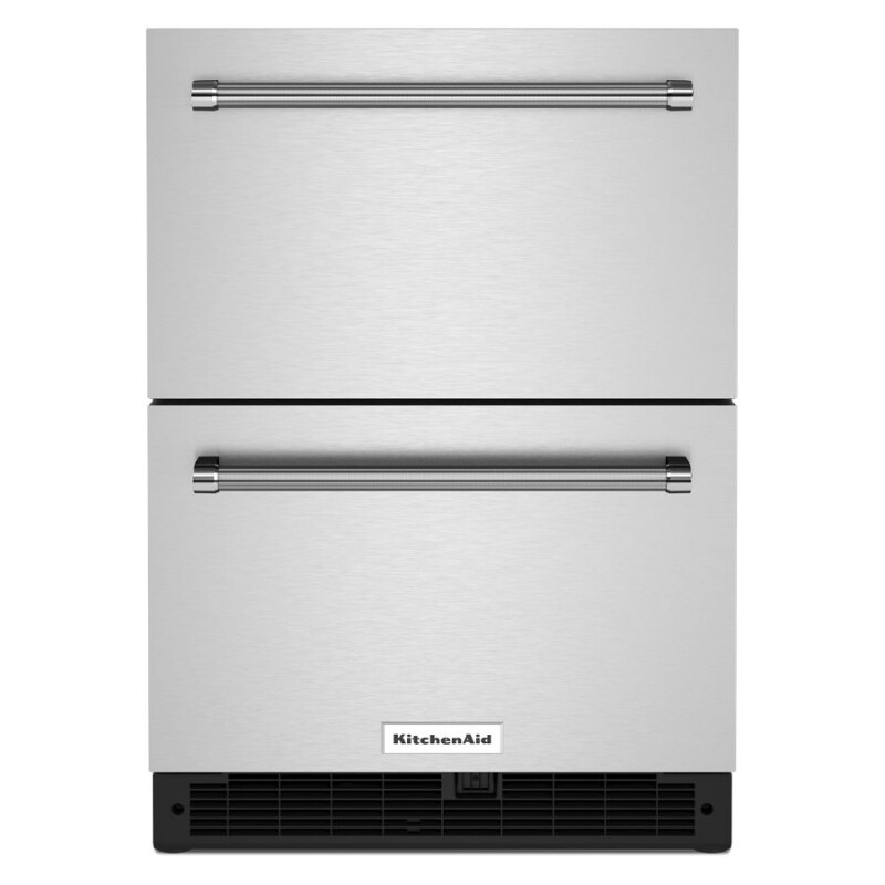 KitchenAid 24" Stainless Steel Undercounter Double-Drawer Refrigerator Stainless Steel KUDR204KSB Picture 1