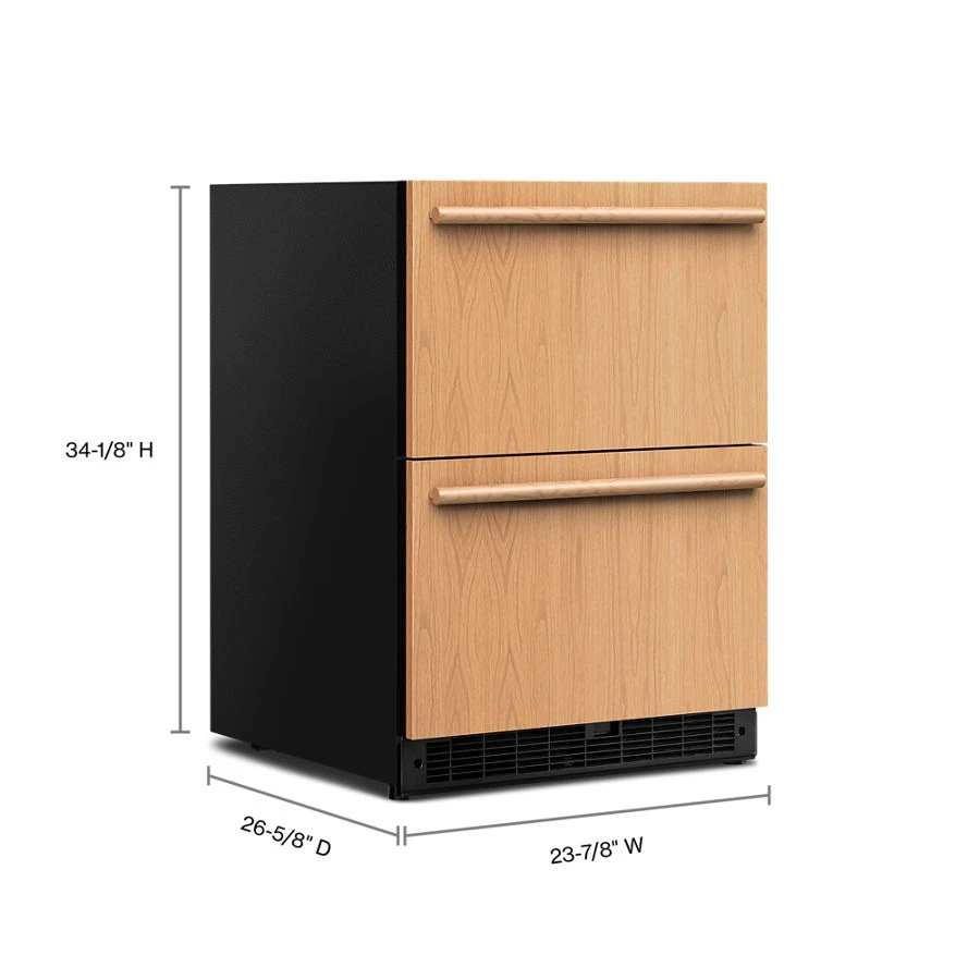 24" Panel-Ready Undercounter Double-Drawer Refrigerator KURT524SPA