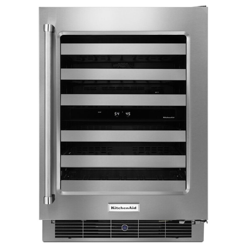 KitchenAid 24" Wine Cellar with Metal-Front Racks Stainless Steel KUWR304ESS Picture 1