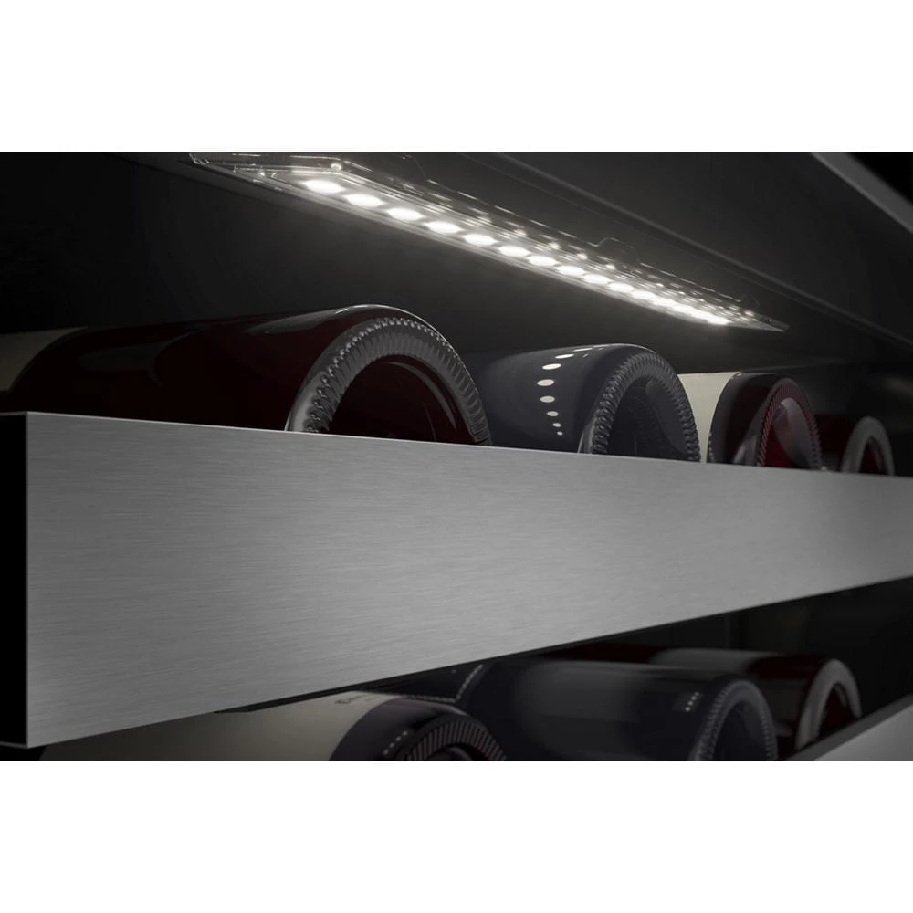 24" Undercounter Wine Cellar with Glass Door and Metal-Front Racks KUWR314KSS