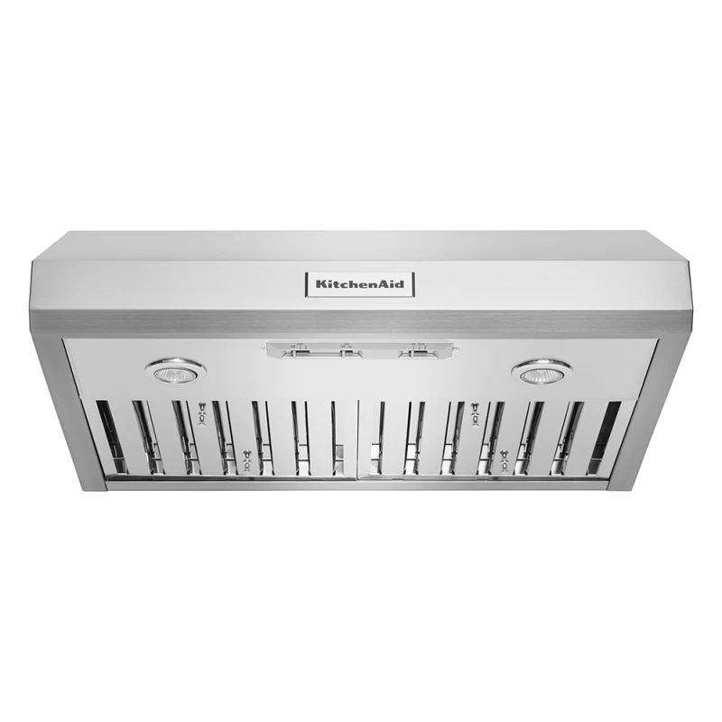 30" 585 CFM Motor Class Commercial-Style Under-Cabinet Range Hood System KVUC600JSS