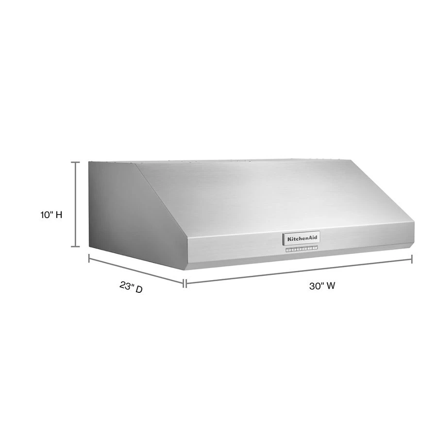 30" 585 Cfm Motor Class Commercial-style Under-cabinet Range Hood System KVUC600KSS