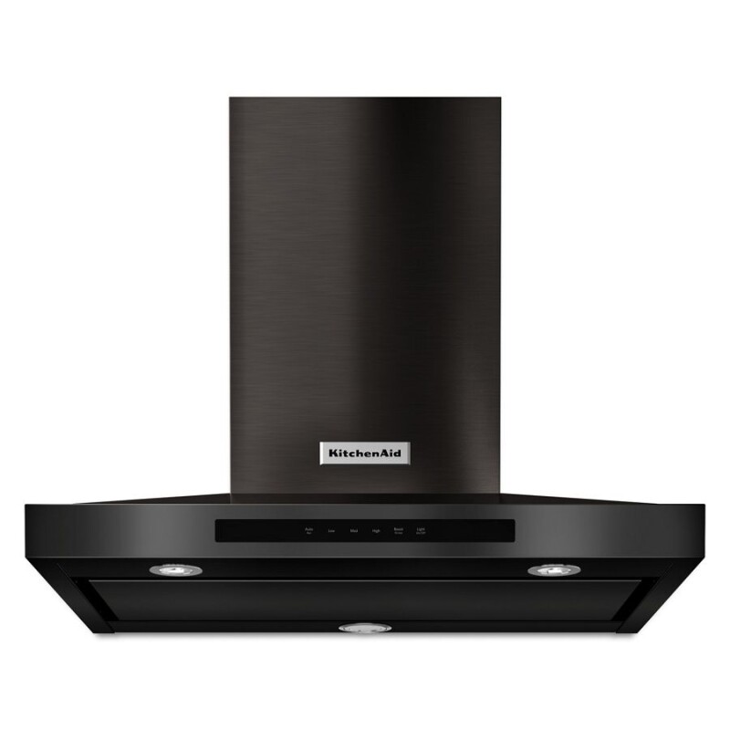 KitchenAid 30" Wall-Mount, 3-Speed Canopy Hood Black Stainless Steel with PrintShield™ Finish KVWB600HBS Picture 1