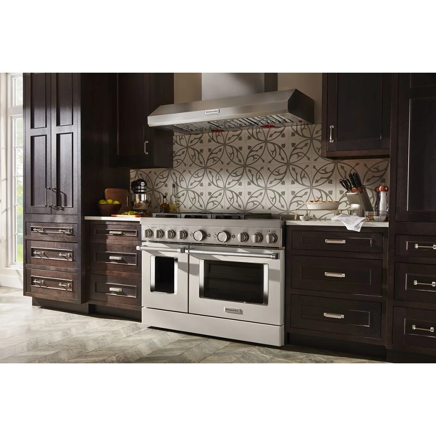 48'' 585 or 1170 CFM Motor Class Commercial-Style Wall-Mount Canopy Range Hood KVWC958KSS
