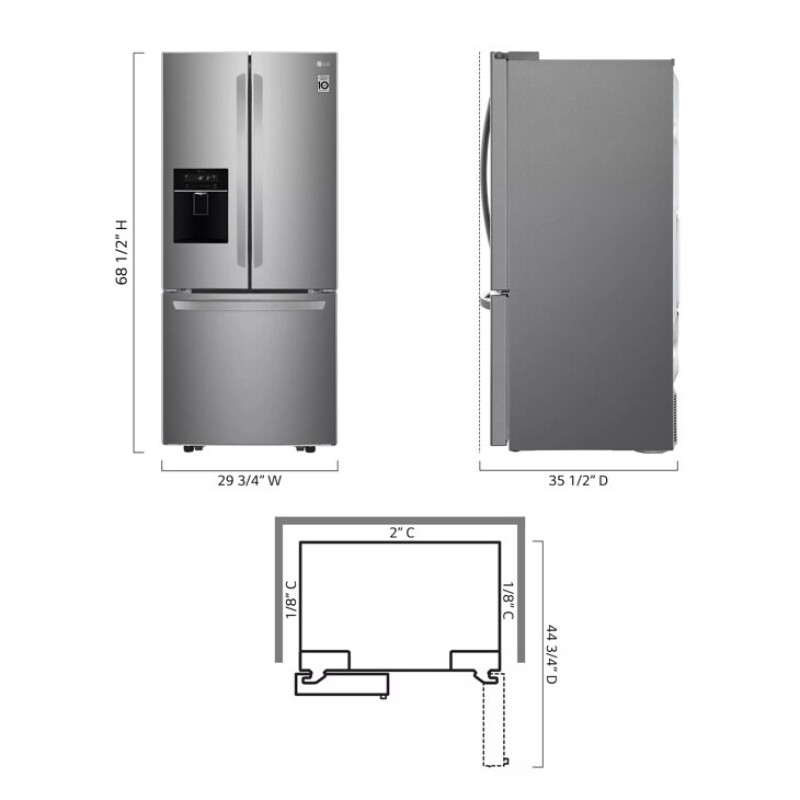 22 cu. ft. French Door Refrigerator LCFS22EXS