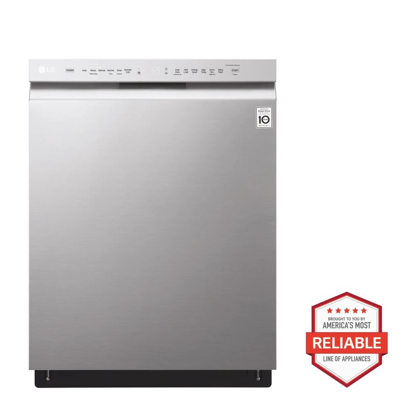 LG Front Control Dishwasher with QuadWash™ and EasyRack™ Plus Print Proof Stainless Steel LDF5545SS Picture 1