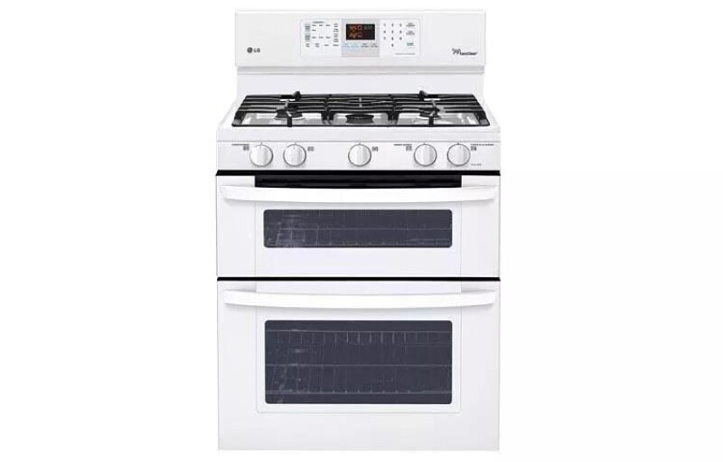 6.1 cu. ft. Capacity Gas Double Oven Range with SuperBoil™ Burner and EasyClean® LDG3035SW