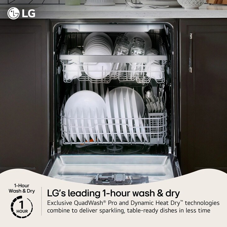 Smart Flushfit™ Top Control Dishwasher With 1-hour Wash & Dry, Quadwash® Pro, And Dynamic Heat Dry™ W/autovent Dry™ LDNPM545D