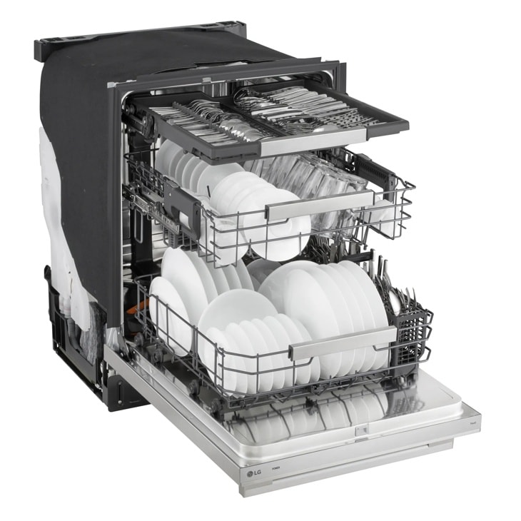 Smart FlushFit™ Top Control Dishwasher with 1-Hour Wash & Dry, QuadWash® Pro, TrueSteam® and Dynamic Heat Dry™ w/AutoVent Dry™ LDNTH753S